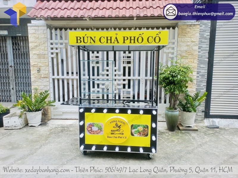 tủ inox bán bún phở