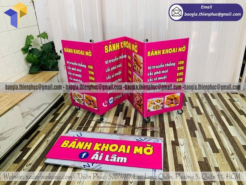 Xe bán bánh hàng rong lắp ráp lưu động giá sỉ dành cho người mới kinh doanh bán bánh mì bánh ngọt
