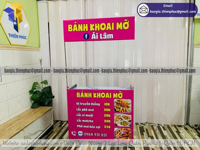 Xe bán bánh hàng rong lắp ráp lưu động giá sỉ