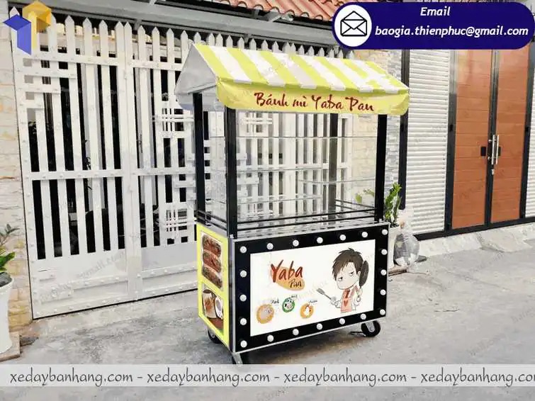 xe bán bánh mì take away bằng sắt