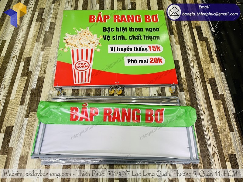 xe bán bắp rang bơ gọn