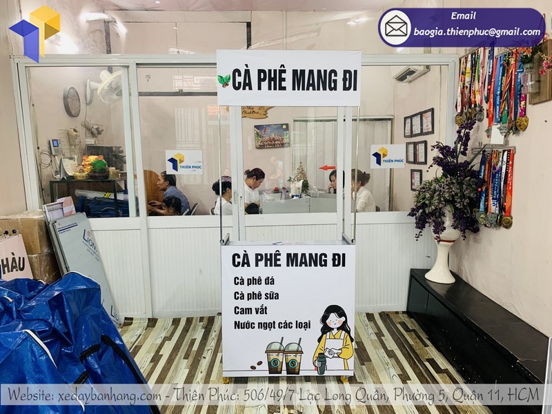 xe bán café lắp ráp