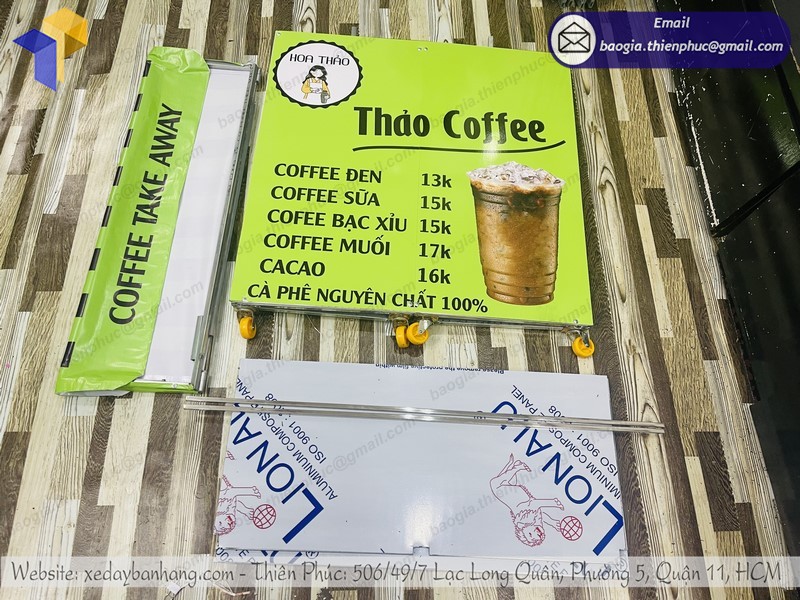 xe bán café take away gọn