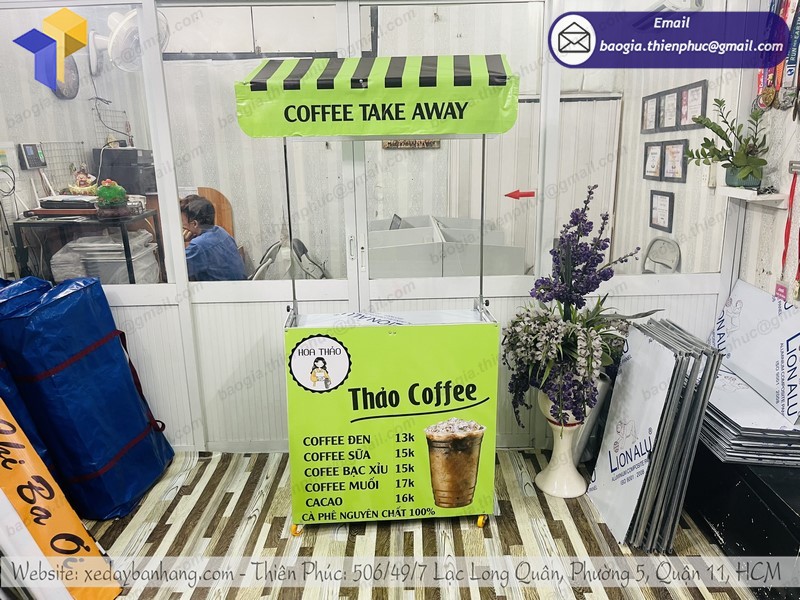 xe bán café take away