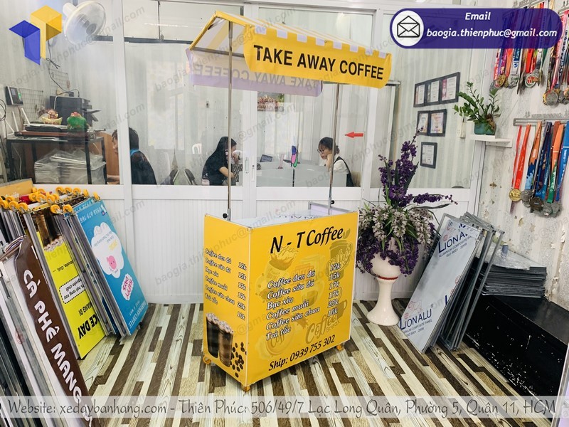 xe bán café vỉa hè rẻ
