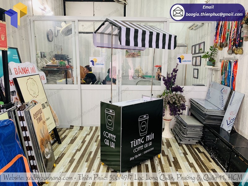 xe bán café xếp gọn rẻ
