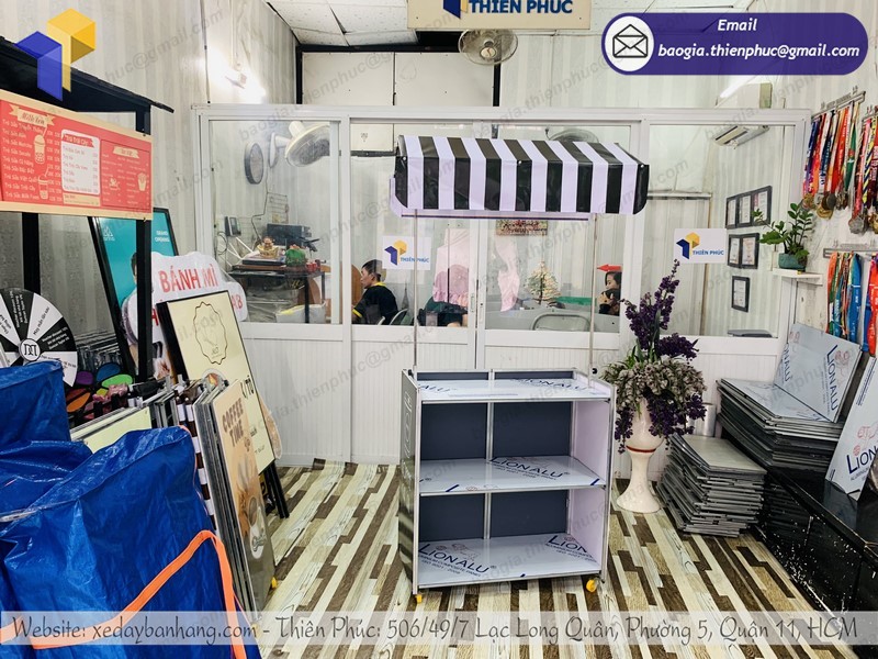 xe bán café xếp gọn tốt