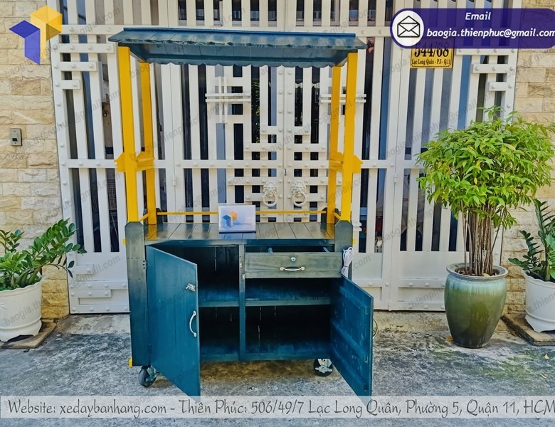 xe bán cà phê dạo bằng gỗ bao nhiêu tiền