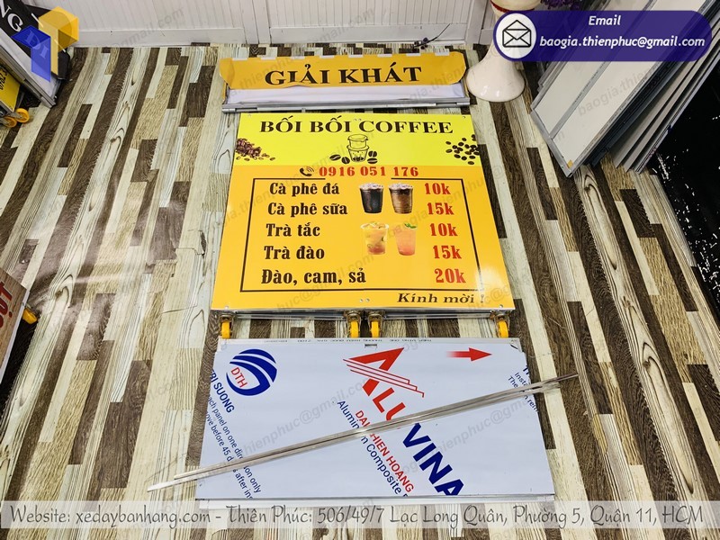 xe bán cà phê di động gọn