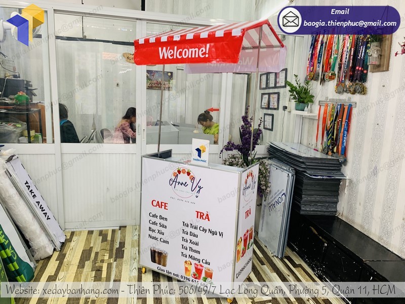 xe bán cà phê gấp gọn tốt