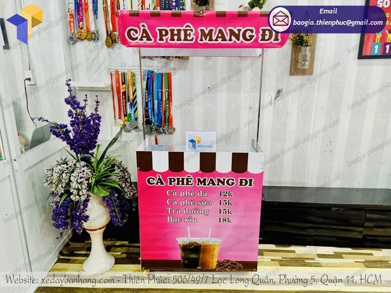 Xe bán cà phê gấp gọn