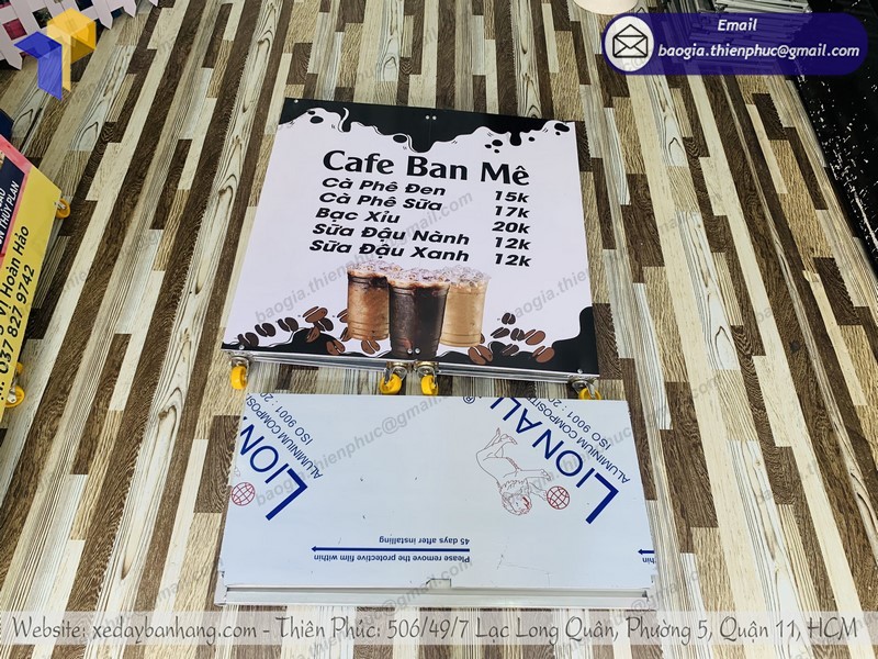 xe bán cà phê lưu động đẹp