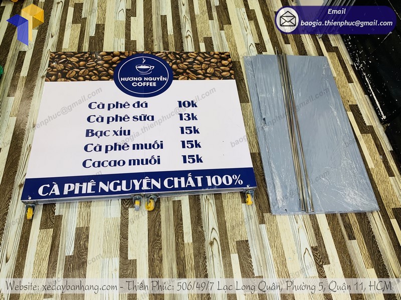 xe bán cà phê lưu động gọn