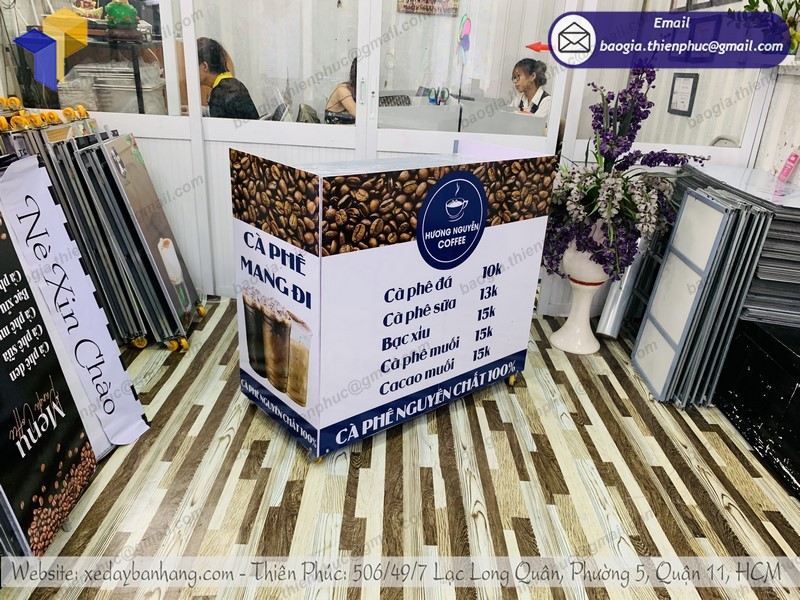 xe bán cà phê lưu động rẻ