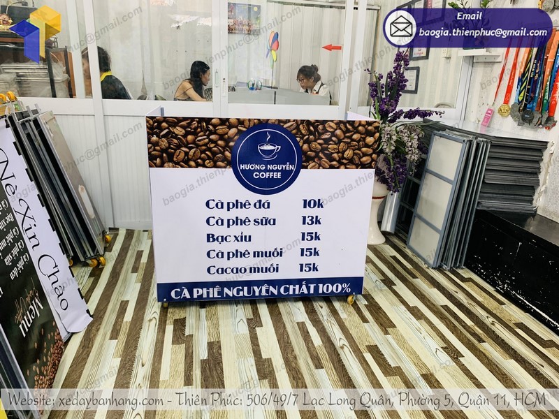 xe bán cà phê lưu động