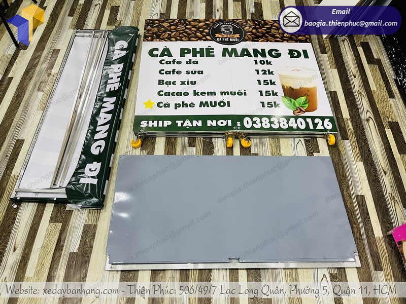 xe bán cà phê mang đi gọn