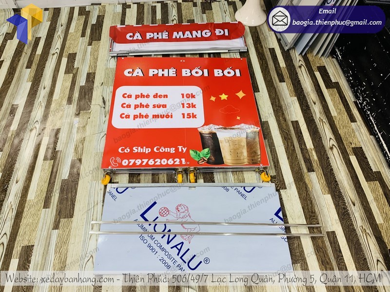 xe bán cà phê mang đi gọn