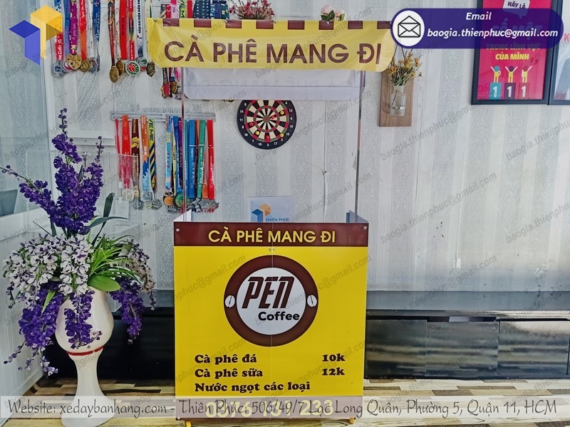 xe bán cà phê pha máy