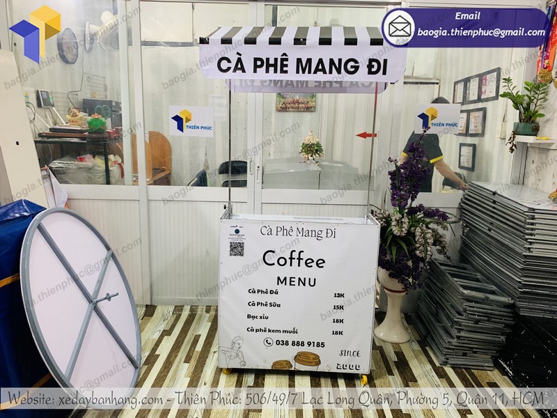 xe bán cà phê xếp m