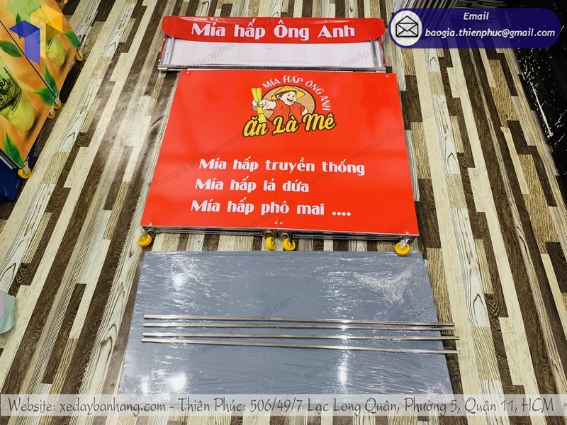 xe bán đồ ăn vặt vỉa hè gọn