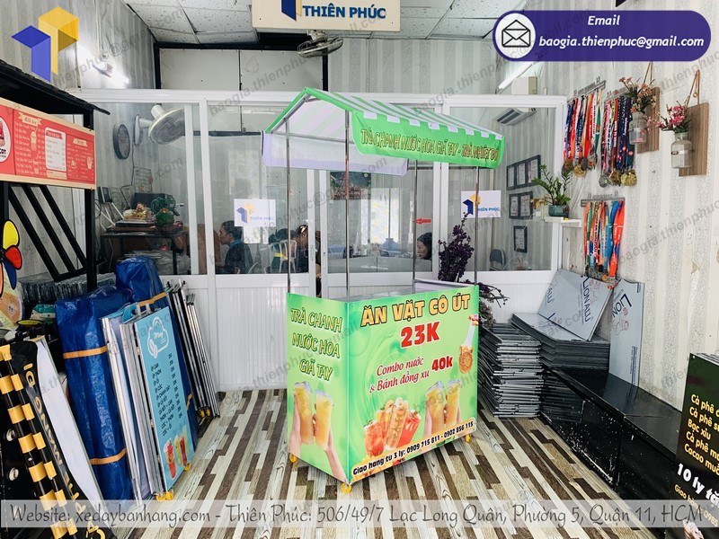 xe bán đồ ăn vặt vỉa hè rẻ