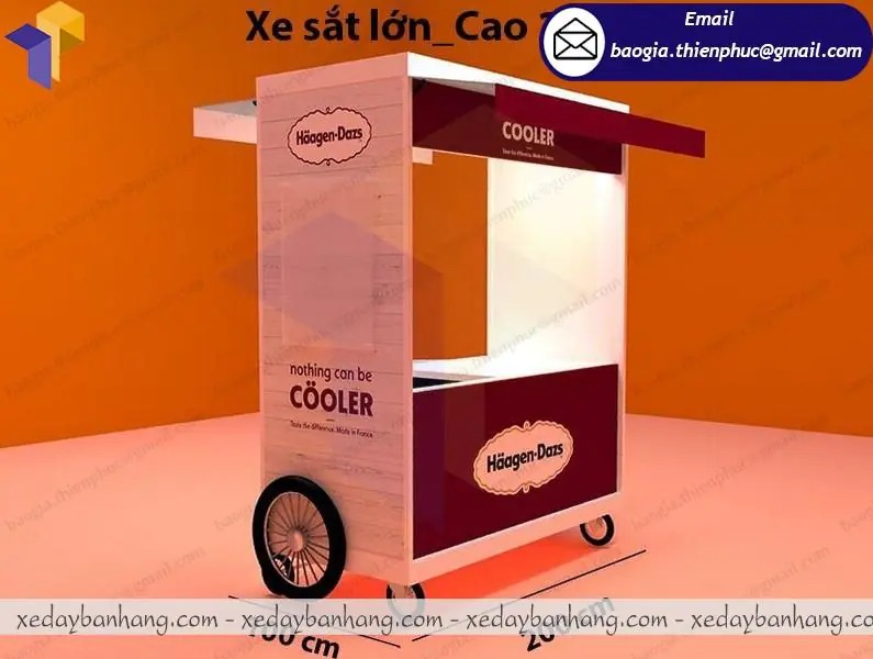 xe bán kem vỉa hè