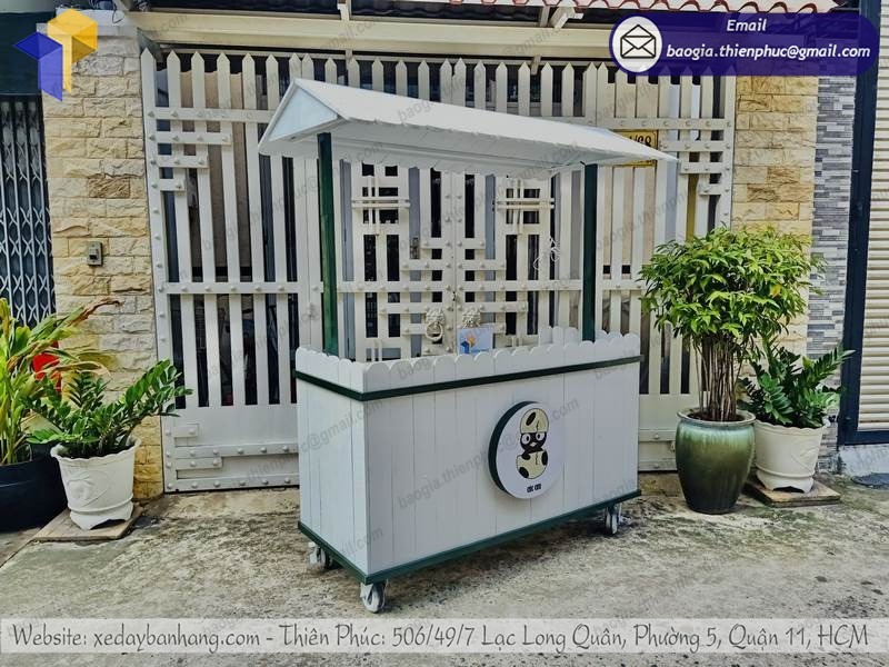 xe bán nước giải khát bằng gỗ giá rẻ