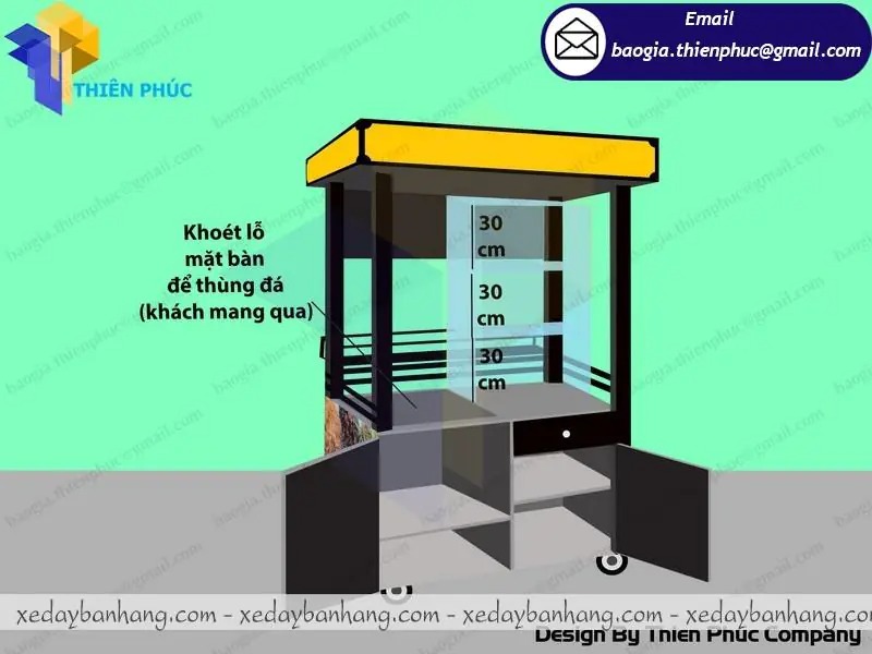 xe bán nước sâm inox  giá rẻ