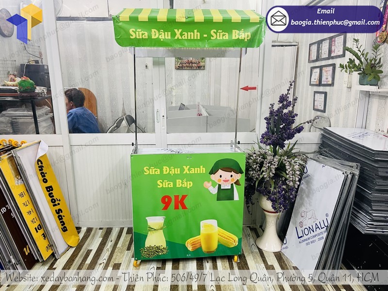 xe bán sữa đậu xanh