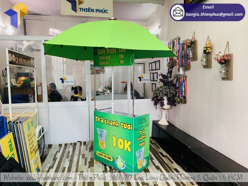 xe bán trà chanh vỉa hè tphcm