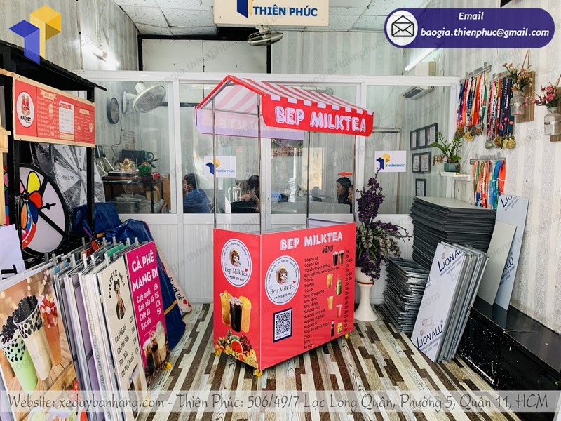 xe bán trà sữa di động rẻ