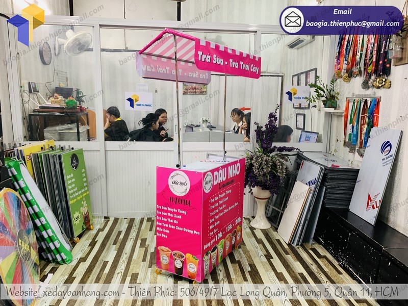 xe bán trà sữa vỉa hè rẻ