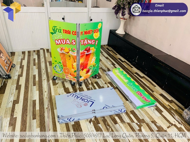 xe bán trà trái cây đẹp