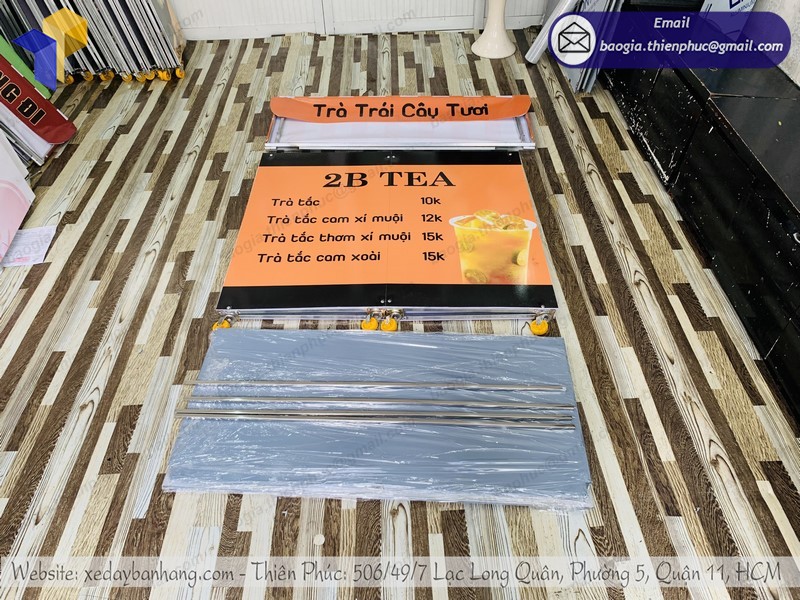 xe bán trà trái cây gọn