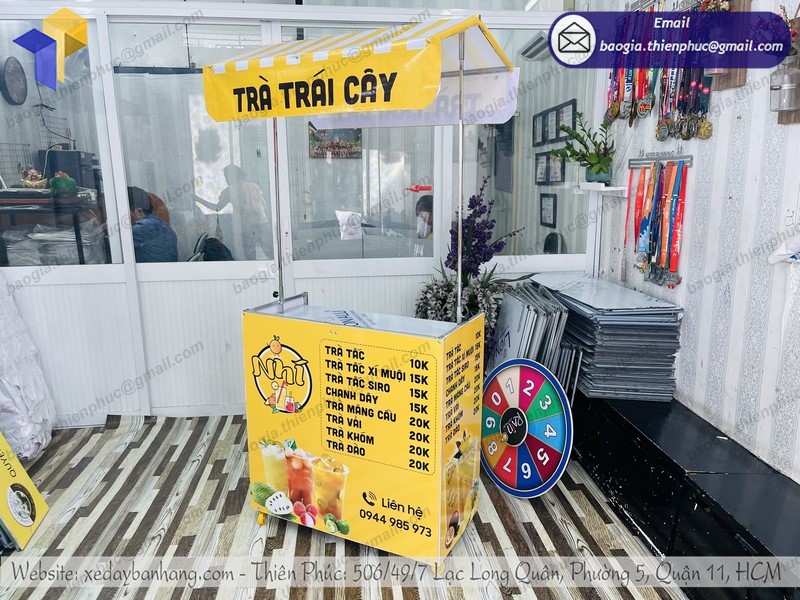 xe bán trà trái cây tphcm