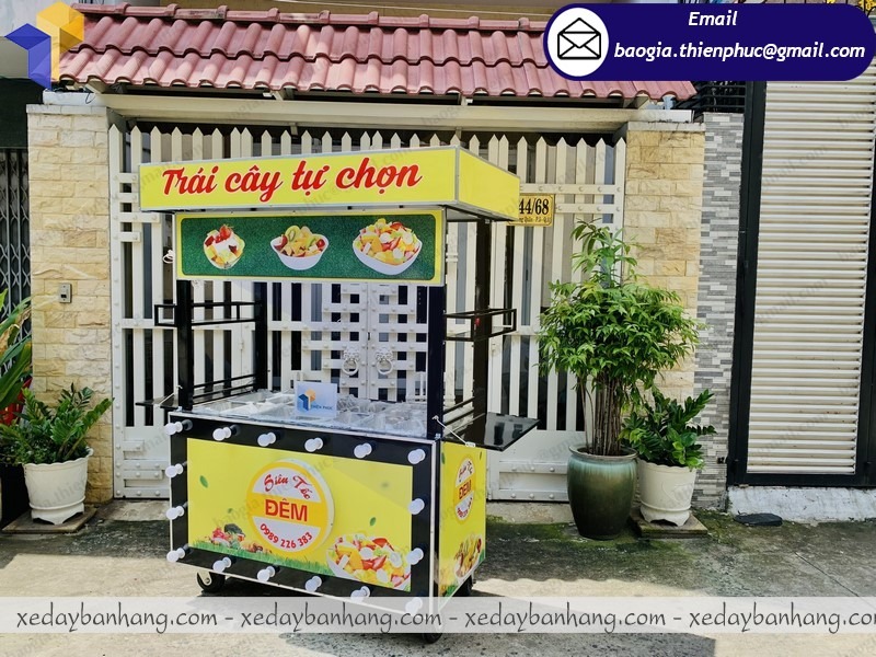 xe bán trái cây tô bằng inox