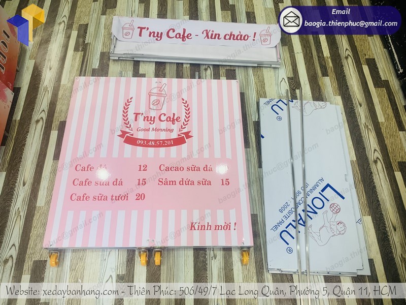 xe bán café gấp gọn đẹp