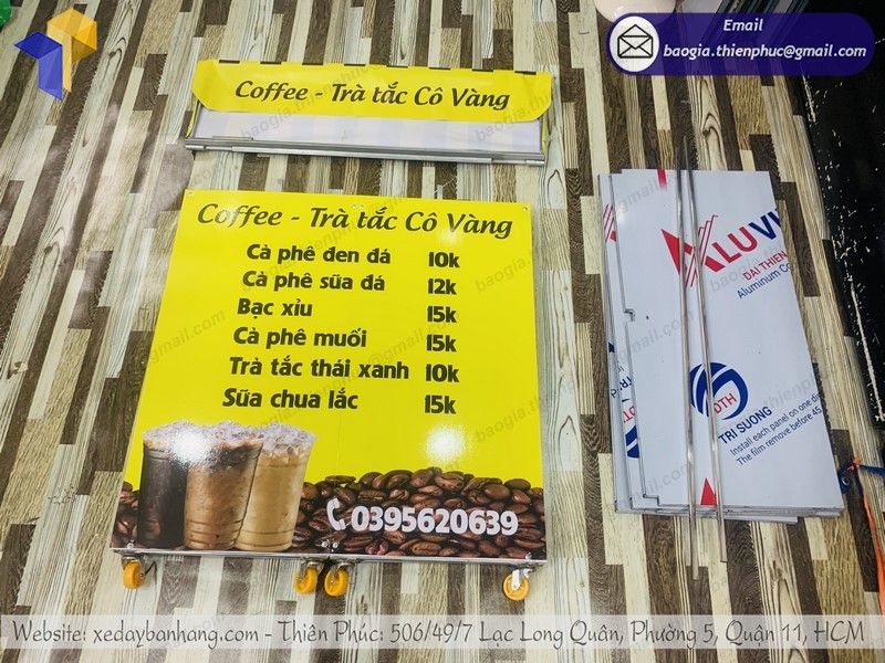 xe cafe mang đi gọn