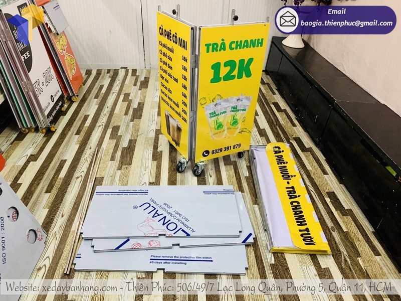 xe cafe mang đi gọn