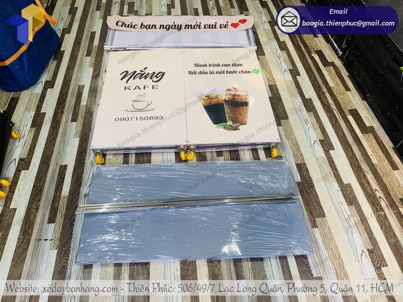 xe café muối take away gọn