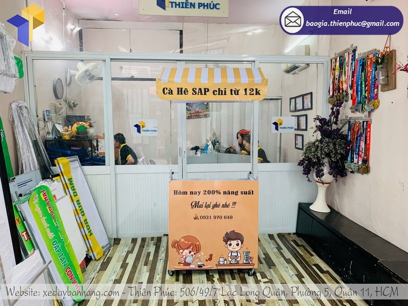 xe café take away xếp gọn