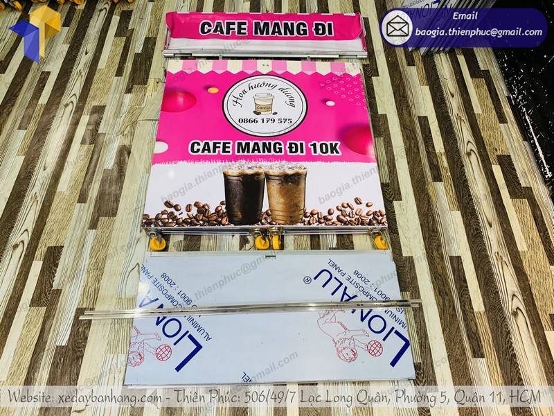 xe cà phê mang đi gọn