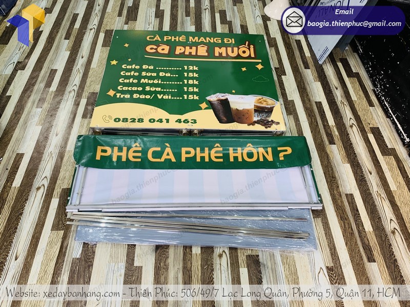 xe cà phê mang đi gọn