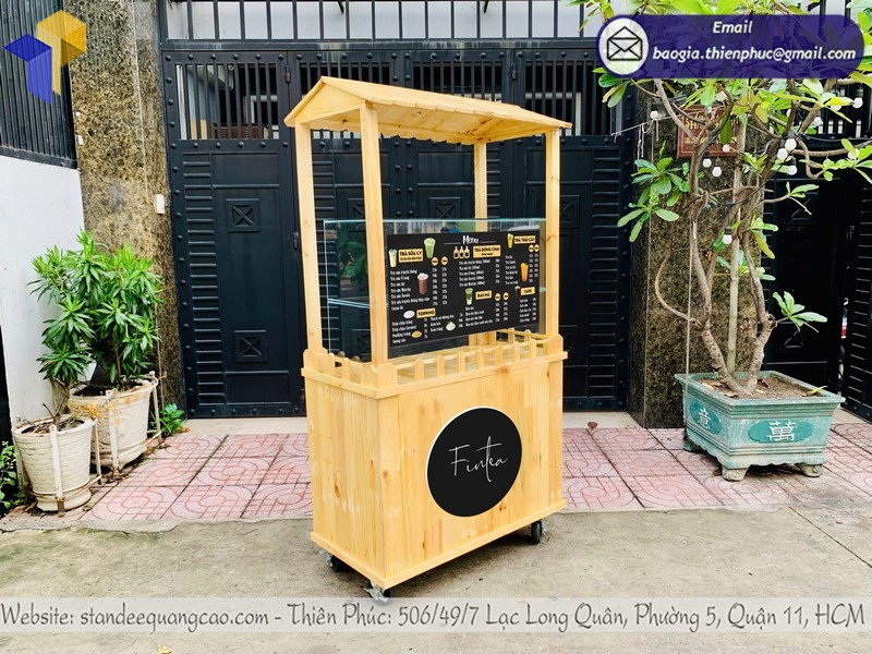 giá rẻ xe cafe take away bằng gỗ