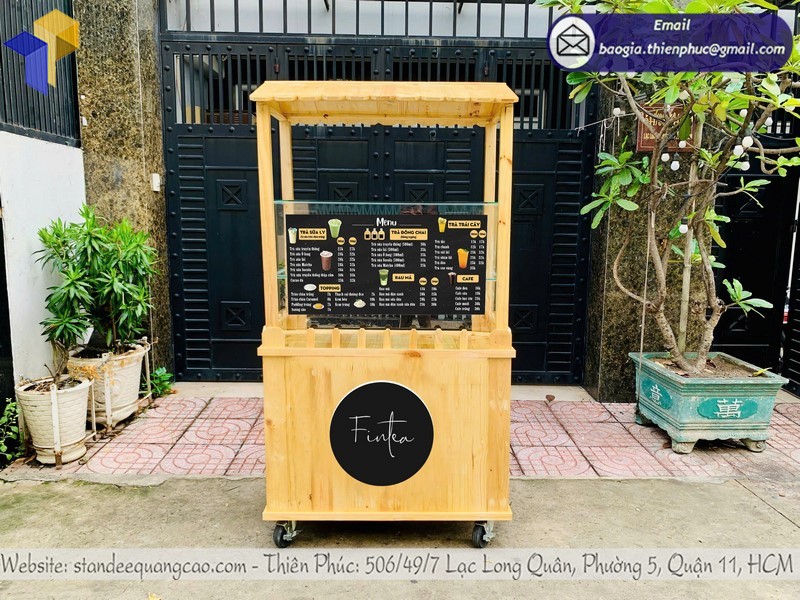 xe cafe take away bằng gỗ