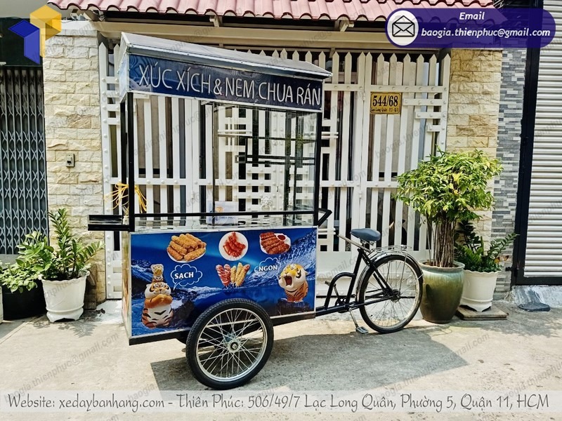xe đạp bán cá viên chiên giá rẻ