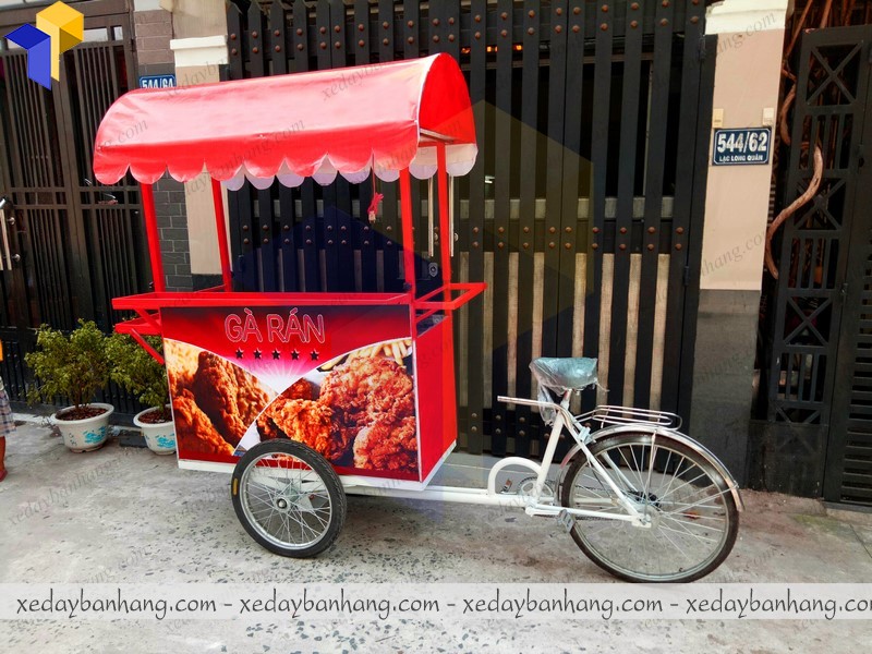 mẫu xe đạp bán gà rán đẹp