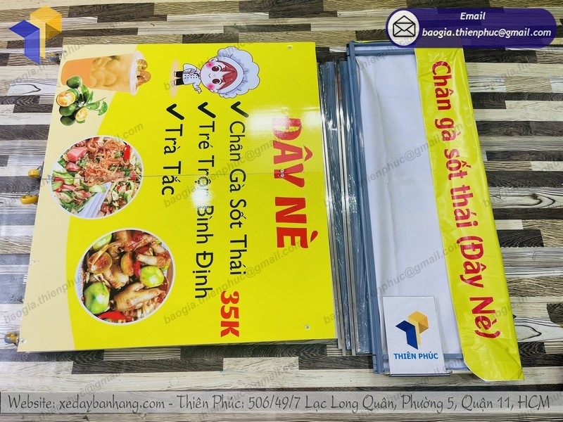 xe đẩy bán chân gà sốt Thái bền