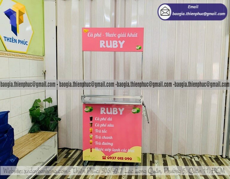 Xe đẩy bán nước giải khát đường phố xếp gọn giá rẻ Xe đẩy bán nước giải khát đường phố xếp gọn giá rẻ