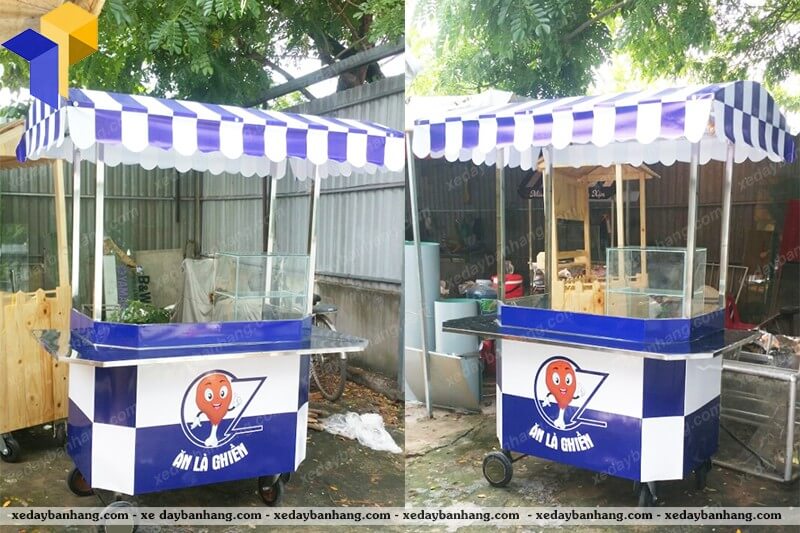 đóng xe bán gà rán  inox giá rẻ